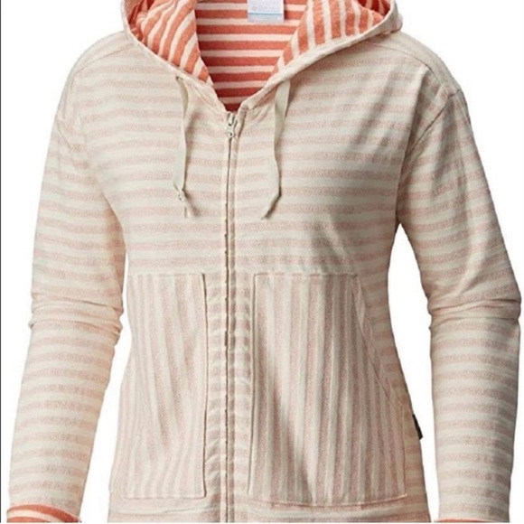 New with tags Columbia Melody Spring Salmon Hooded Full  Zip Sweatshirt small - Picture 1 of 6